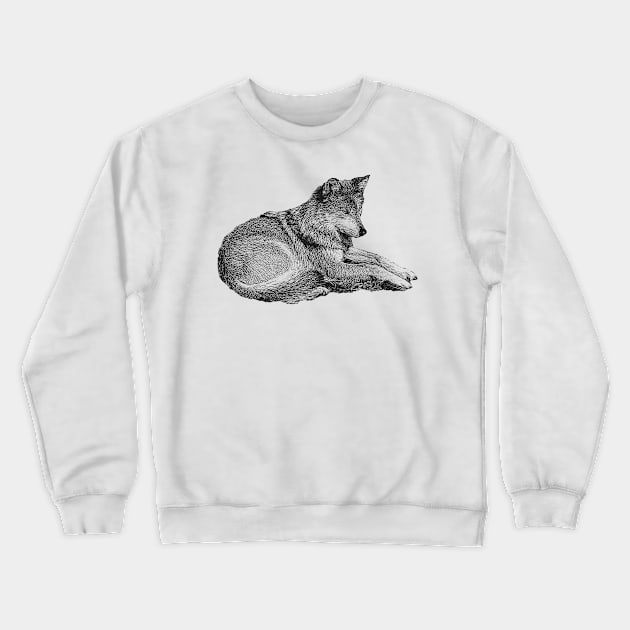 Wolf Crewneck Sweatshirt by Guardi